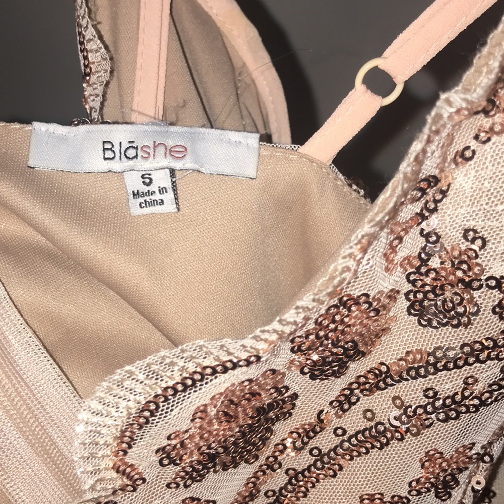 Blshe Sparkly Sequence Size S Classy Romper Color… - image 4